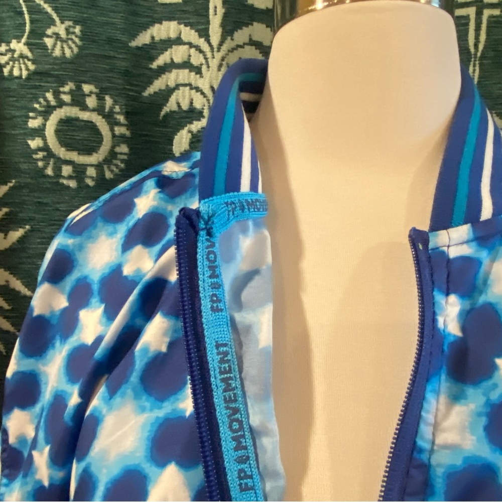 FP Movement Top Seed Lightweight Tennis Jacket NWT Free People Blue Print - Picture 13 of 15